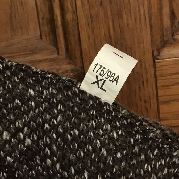 Geometric Design Knit Cardigan Sweater Men's XL Full Zip Plaid Fleece Lined Zip - Picture 8 of 11